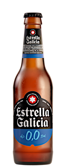 Cerveza Estrella Galicia 0,0 Sin Alcohol en botella de cristal de 33cl